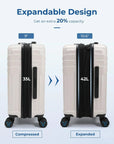 Jetsetter 20 Inch Expandable PC Hard Shell Spinner Luggage - Stellarmarketstore