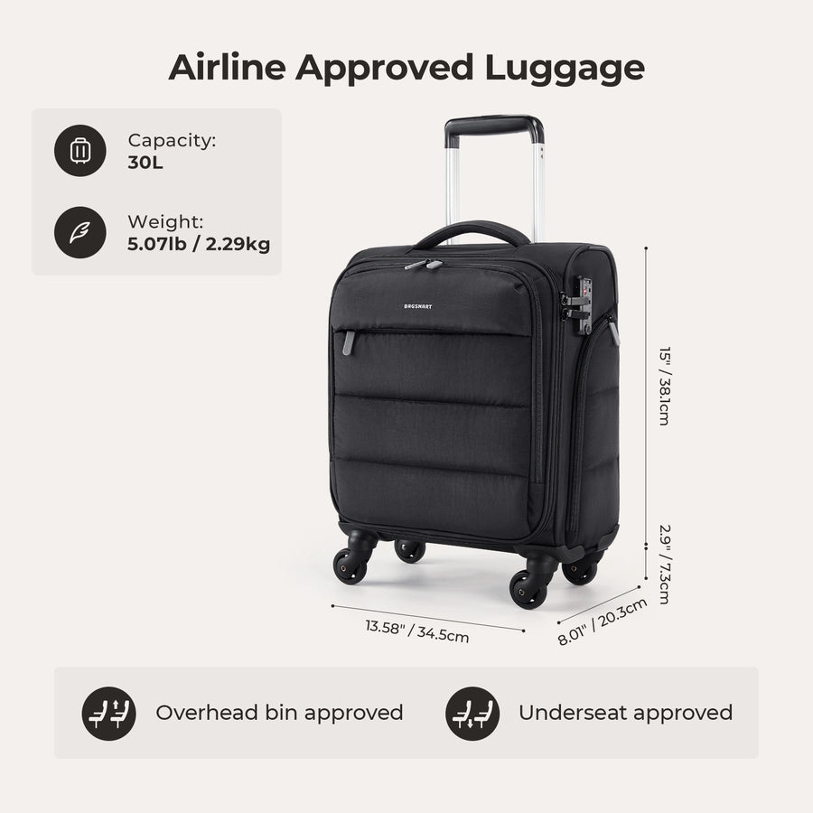 Stellarmarketstore 16" Personal Item Carry on Luggage