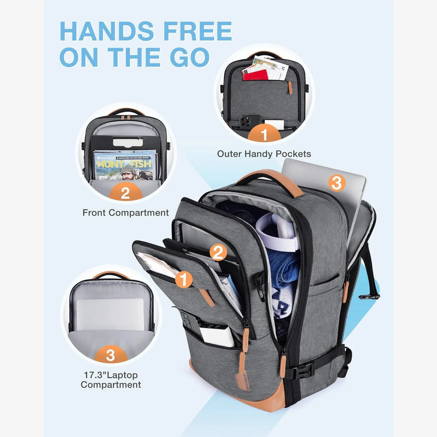 Falco 40L Expandable Airline Approved Carry On Travel Backpack - Stellarmarketstore