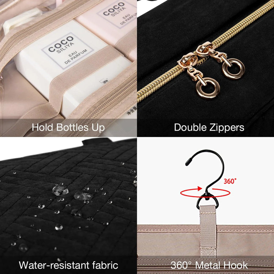 Bonchemin Black The Space Saver Toiletry Bag - Stellarmarketstore