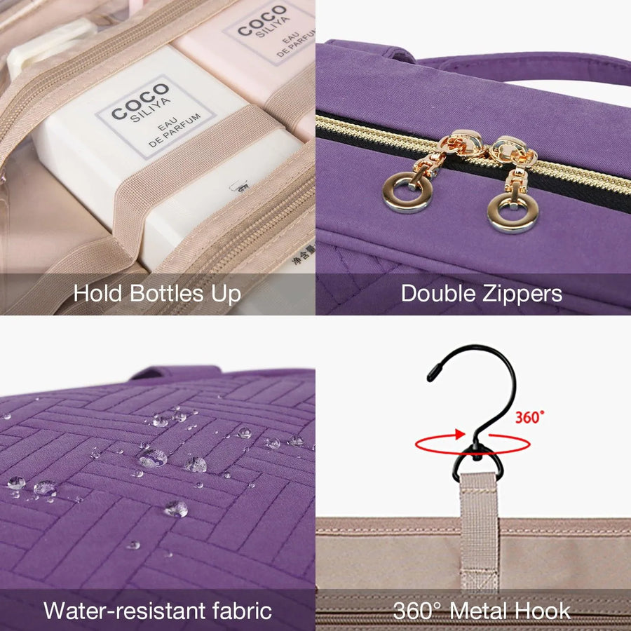 Bonchemin Purple The Space Saver Toiletry Bag - Stellarmarketstore