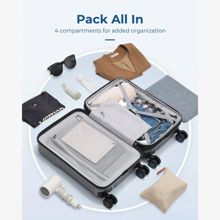 Jetsetter 20 Inch Expandable PC Hard Shell Spinner Luggage - Stellarmarketstore