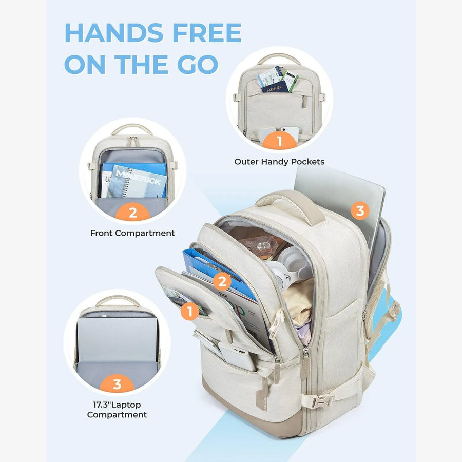 Falco 40L Expandable Airline Approved Carry On Travel Backpack - Stellarmarketstore