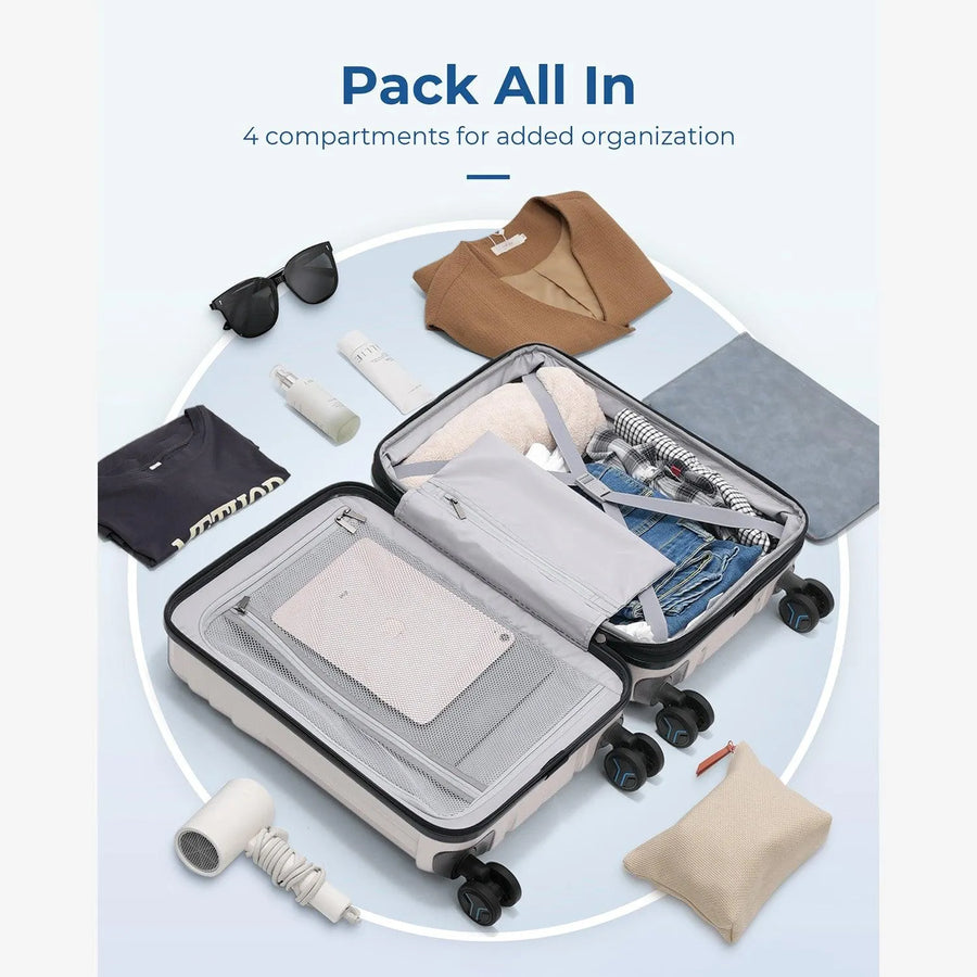 Jetsetter 20 Inch Expandable PC Hard Shell Spinner Luggage - Stellarmarketstore