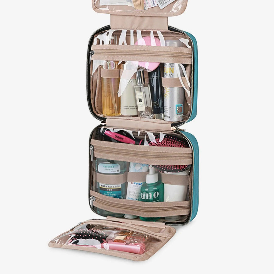 Bonchemin Teal The Space Saver Toiletry Bag - Stellarmarketstore