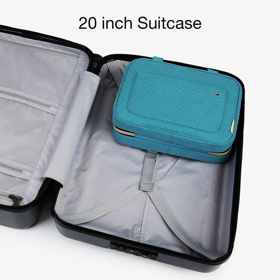 Bonchemin Teal The Space Saver Toiletry Bag - Stellarmarketstore