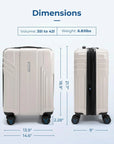 Jetsetter 20 Inch Expandable PC Hard Shell Spinner Luggage - Stellarmarketstore