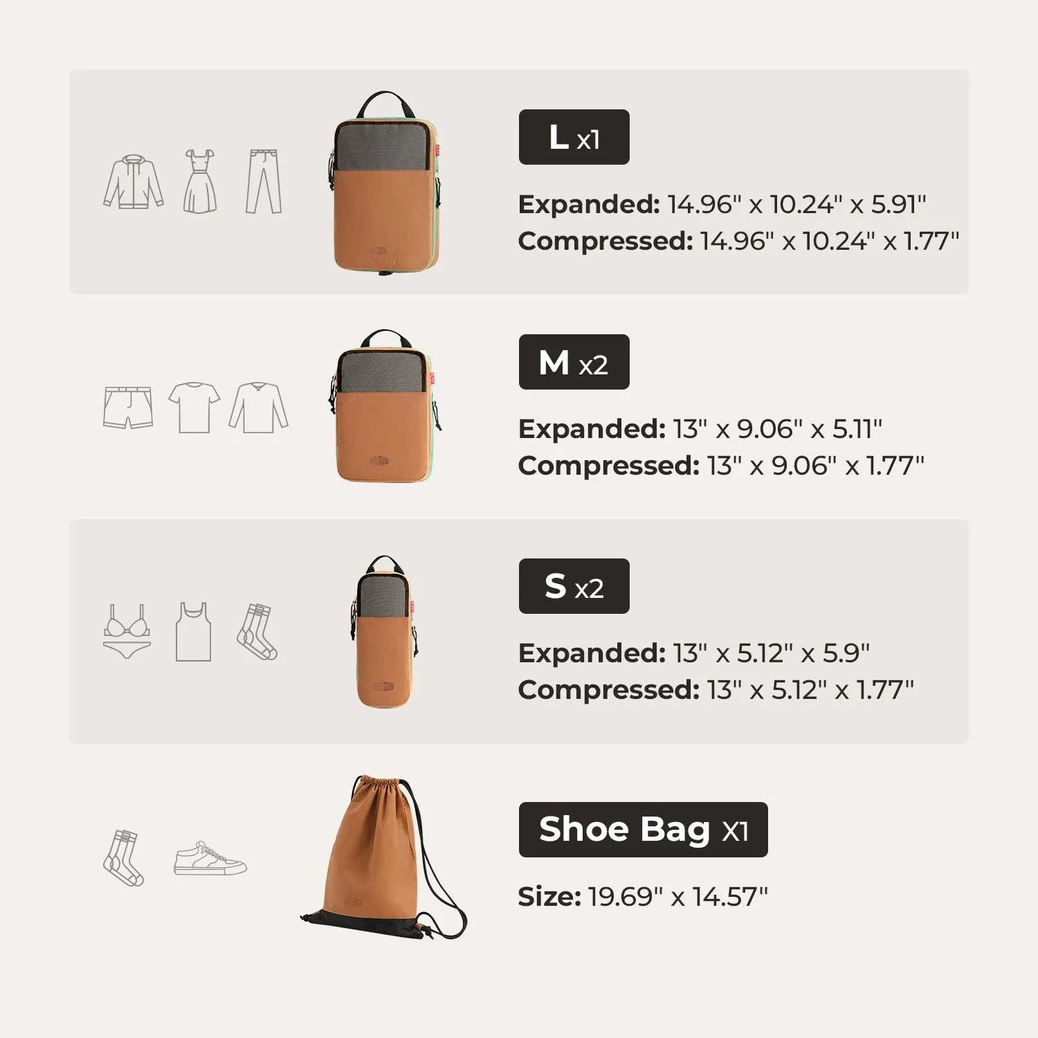 Blast 6PCS Compression Travel Packing Cubes - Stellarmarketstore