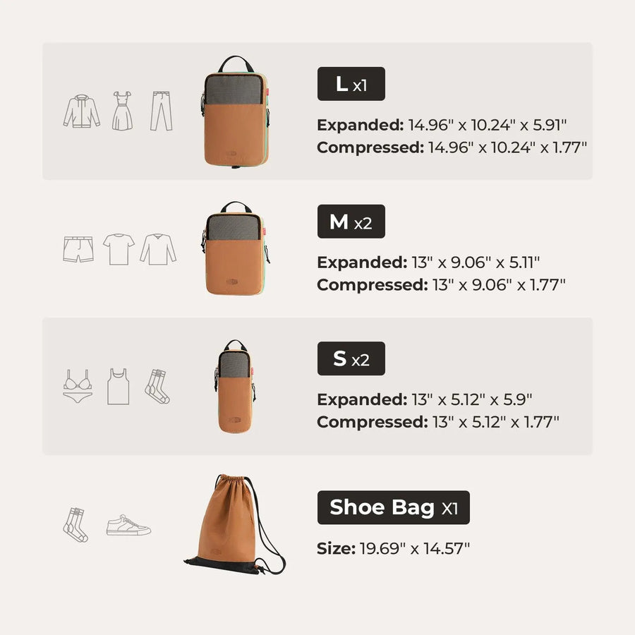 Blast 6PCS Compression Travel Packing Cubes - Stellarmarketstore