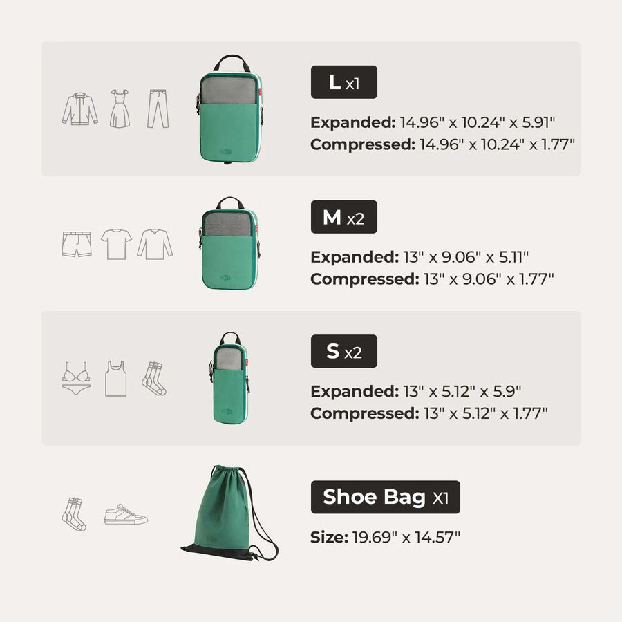 Blast 6PCS Compression Travel Packing Cubes - Stellarmarketstore