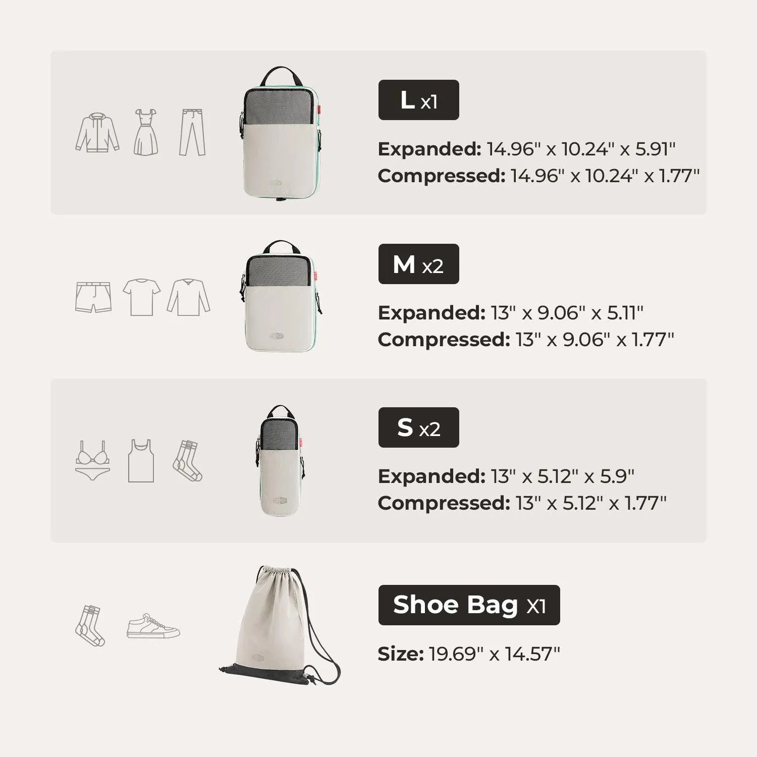 Blast 6PCS Compression Travel Packing Cubes - Stellarmarketstore