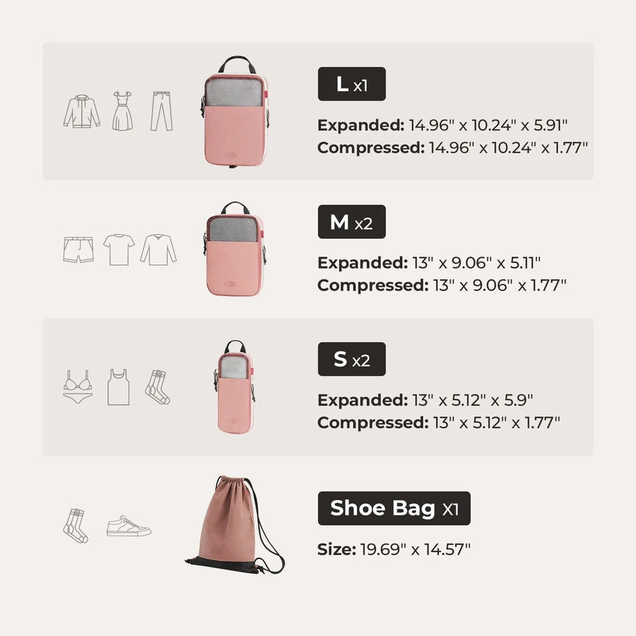 Blast 6PCS Compression Travel Packing Cubes - Stellarmarketstore