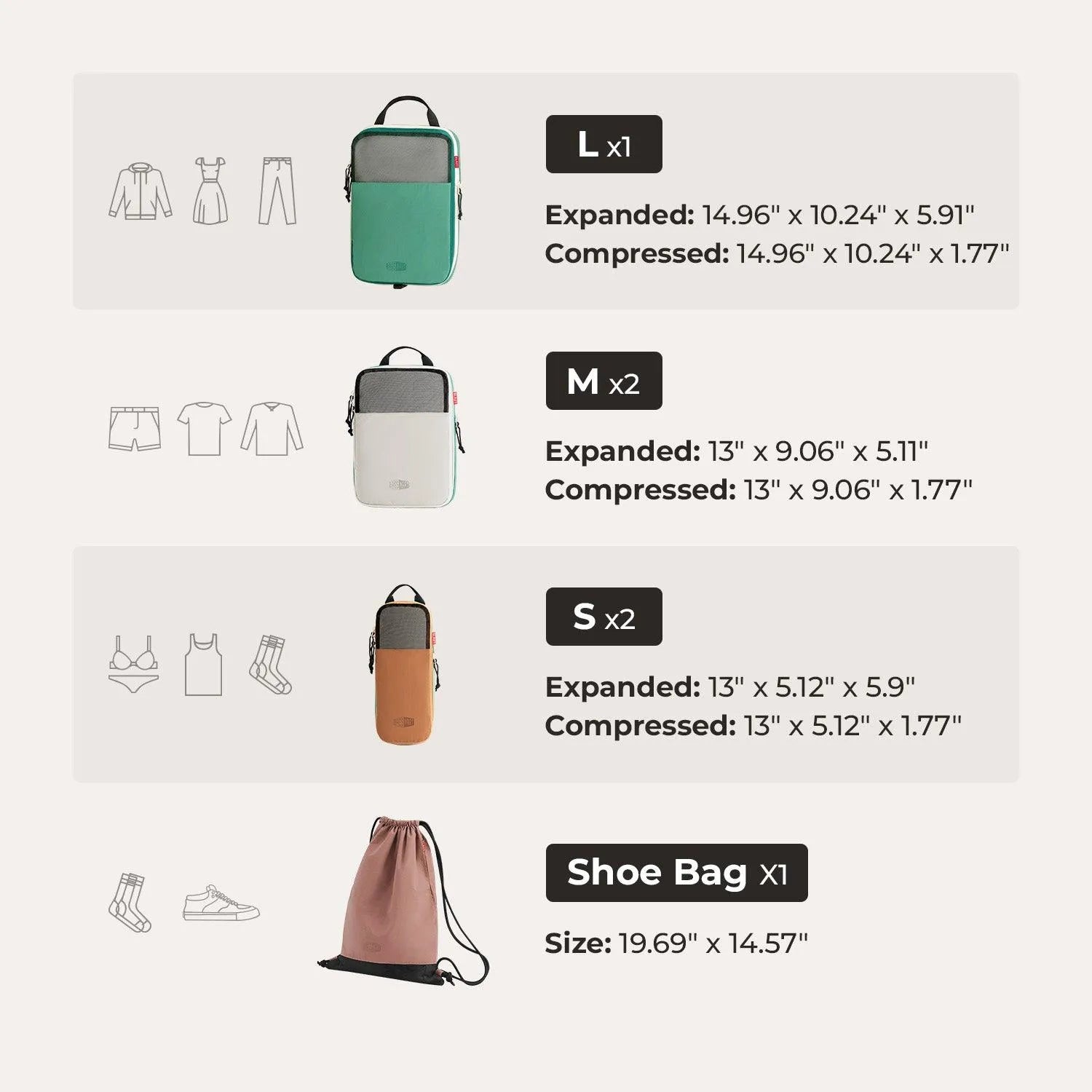 Blast 6PCS Compression Travel Packing Cubes - Stellarmarketstore