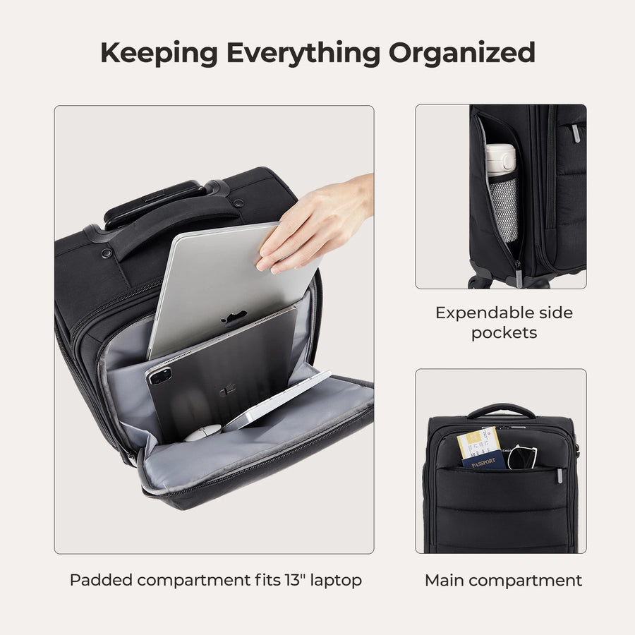 Stellarmarketstore 16" Personal Item Carry on Luggage