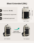 Blast 28L-38L Extended Mesh Carry On Travel Backpack - Stellarmarketstore
