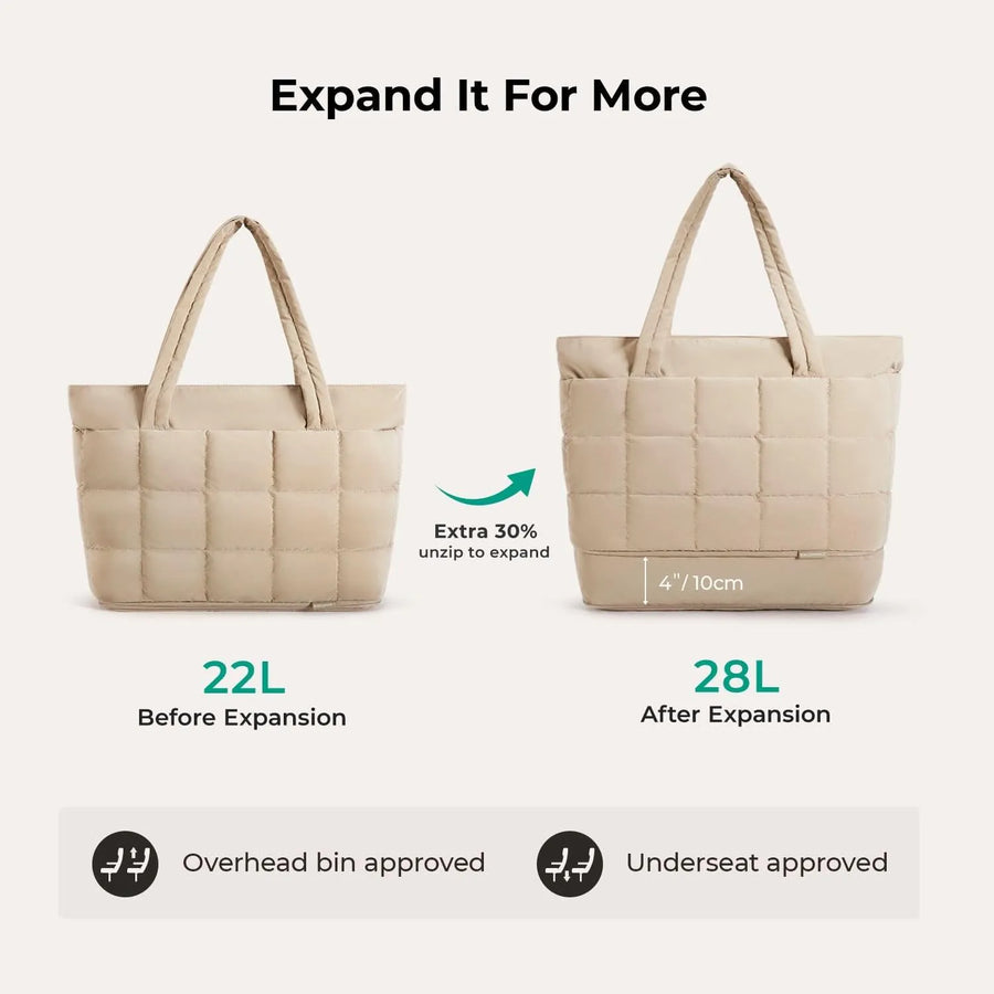Bubble 22L-28L Expandable Puffer Travel Tote Bag - Stellarmarketstore