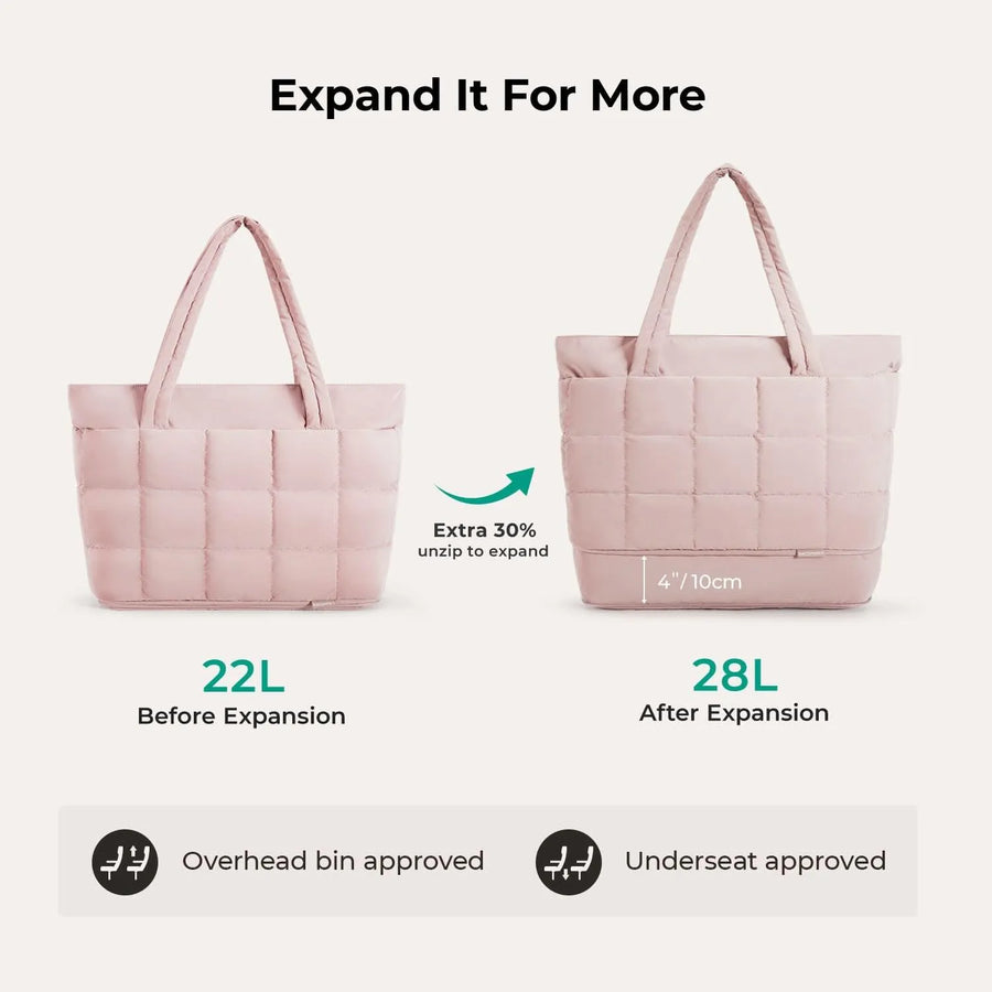Bubble 22L-28L Expandable Puffer Travel Tote Bag - Stellarmarketstore