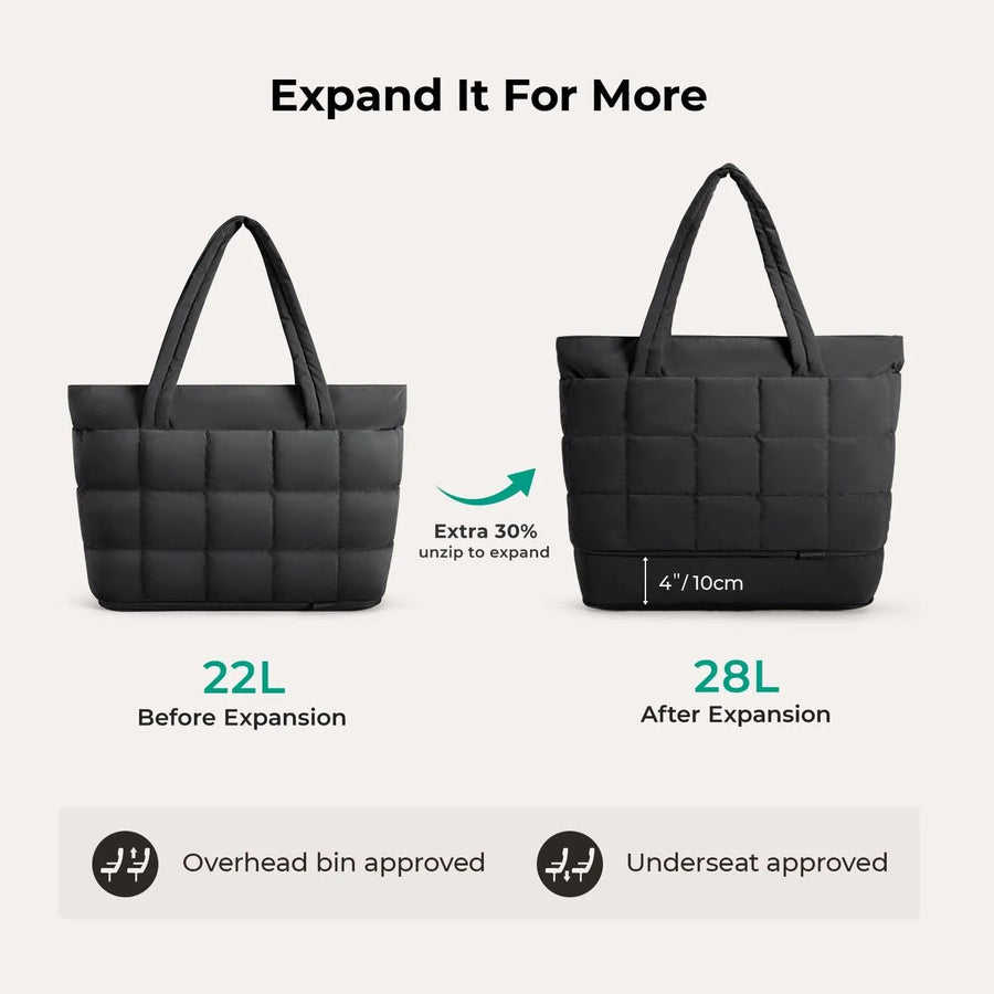 Bubble 22L-28L Expandable Puffer Travel Tote Bag - Stellarmarketstore