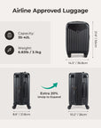 Odyssey 20 Inch Airline Approved Hardside Spinner Suitcase - Stellarmarketstore