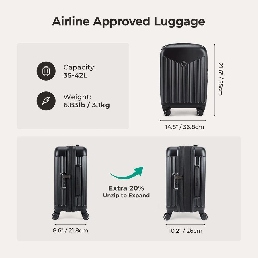 Odyssey 20 Inch Airline Approved Hardside Spinner Suitcase - Stellarmarketstore