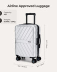 Daren 20 Inch Lightweight Hardside Carry-On Suitcase - Stellarmarketstore