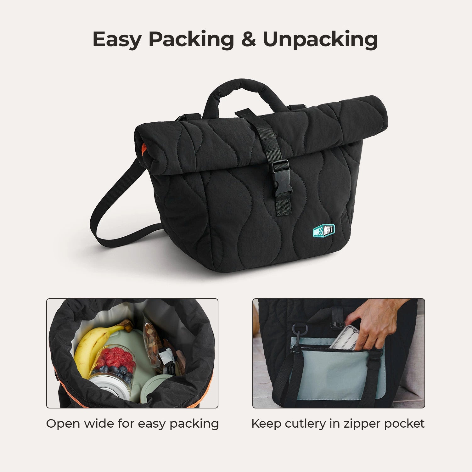 Paz Roll Top Lunch Bag