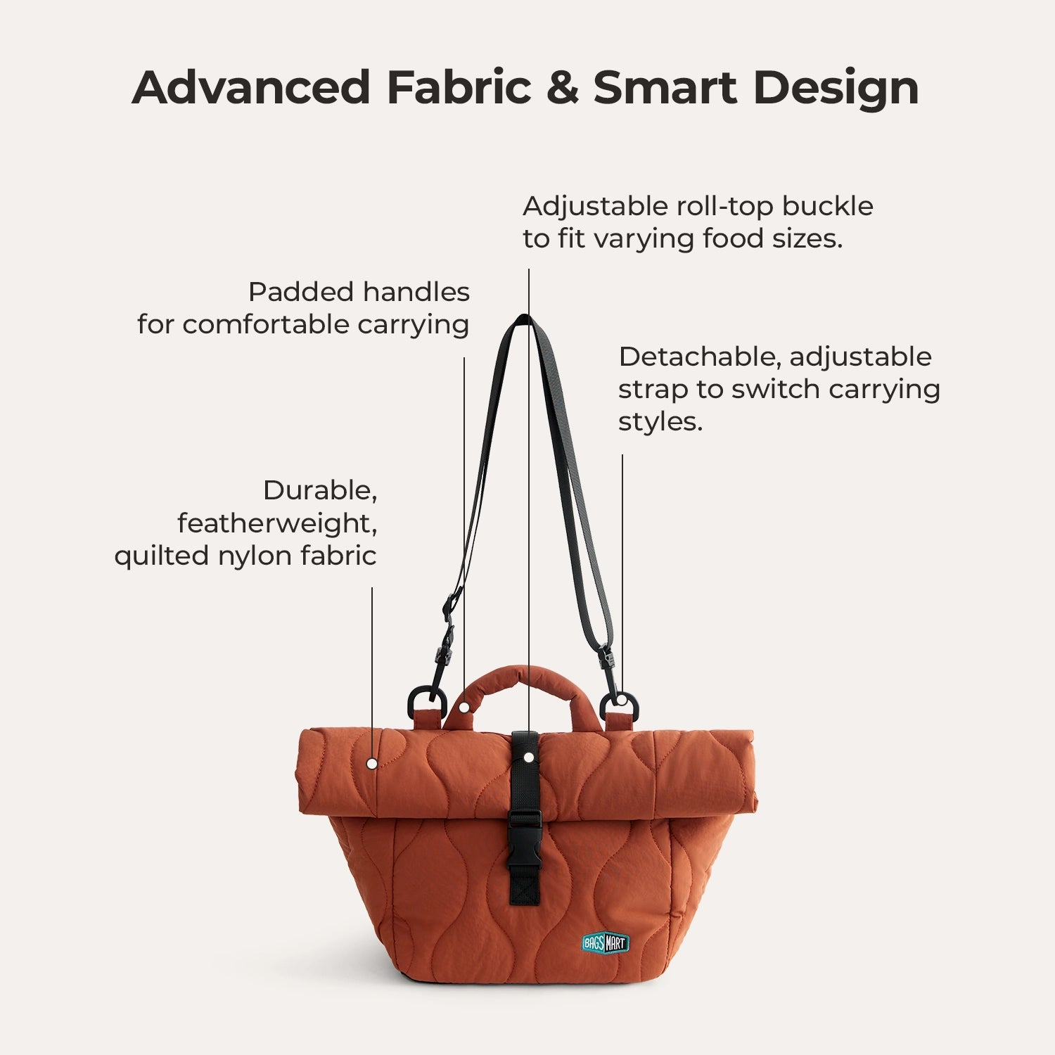 Paz Roll Top Lunch Bag