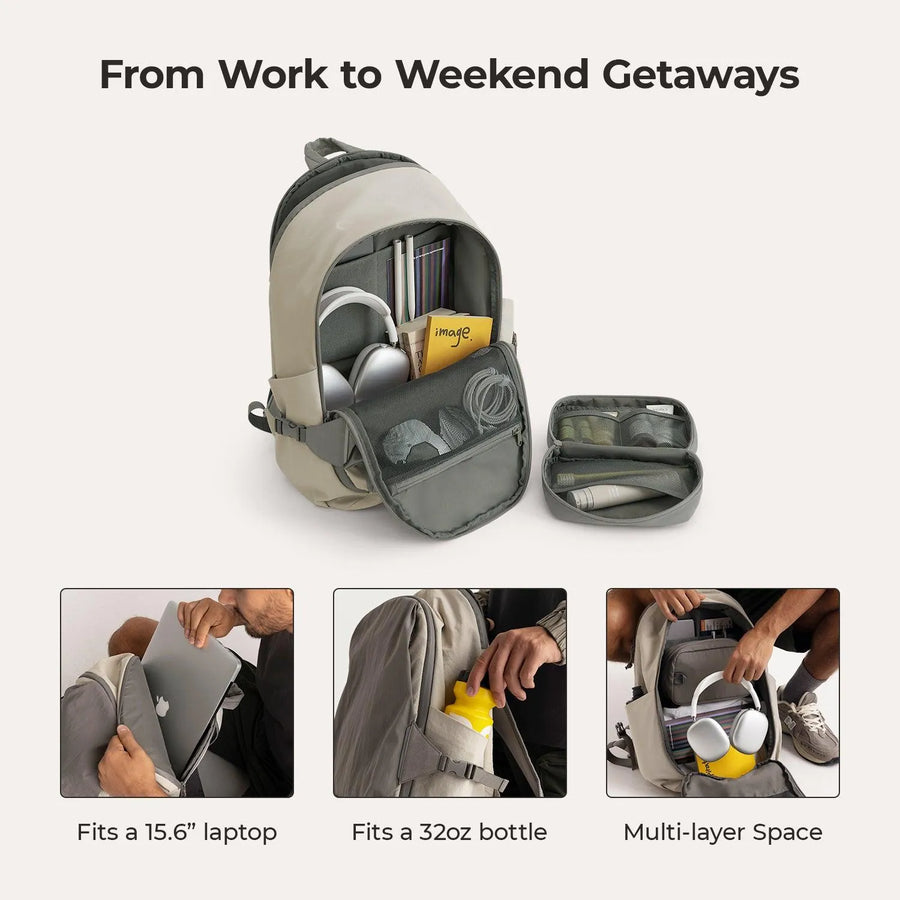 Soar 25L 180° Open Clamshell Travel Backpack Set - Stellarmarketstore