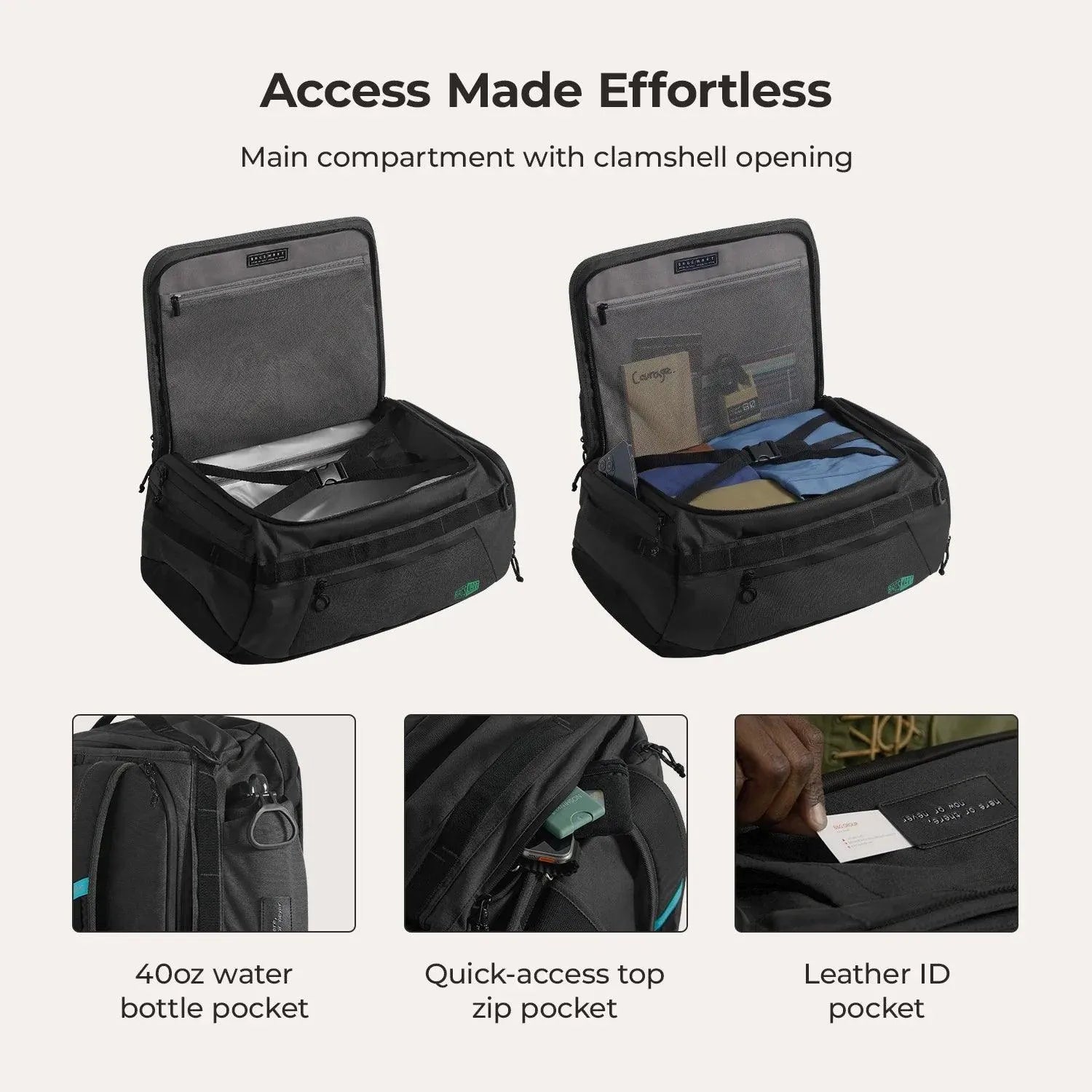 Vega 43L Carry On Travel Duffle Backpack - Stellarmarketstore