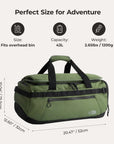 Vega 43L Carry On Travel Duffle Backpack - Stellarmarketstore