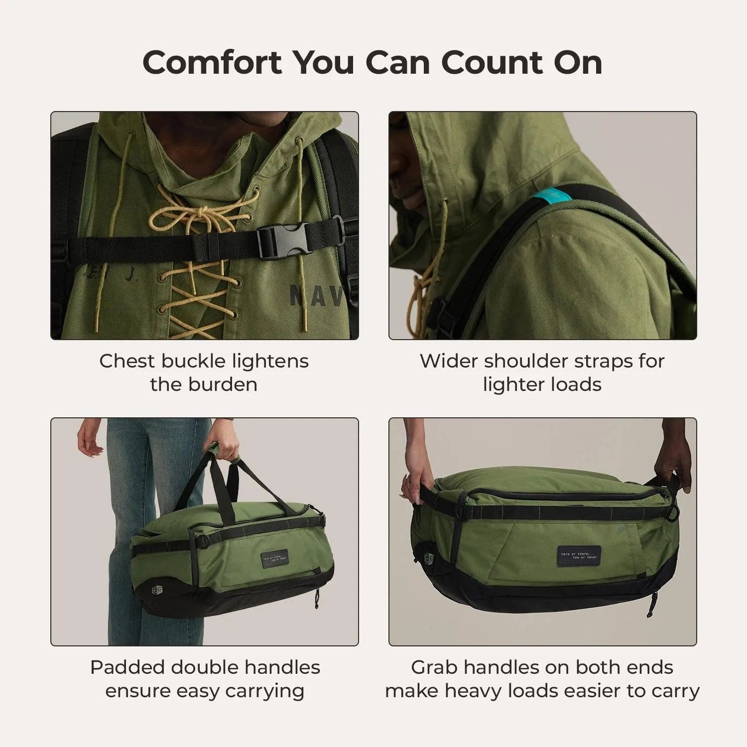 Vega 43L Carry On Travel Duffle Backpack - Stellarmarketstore