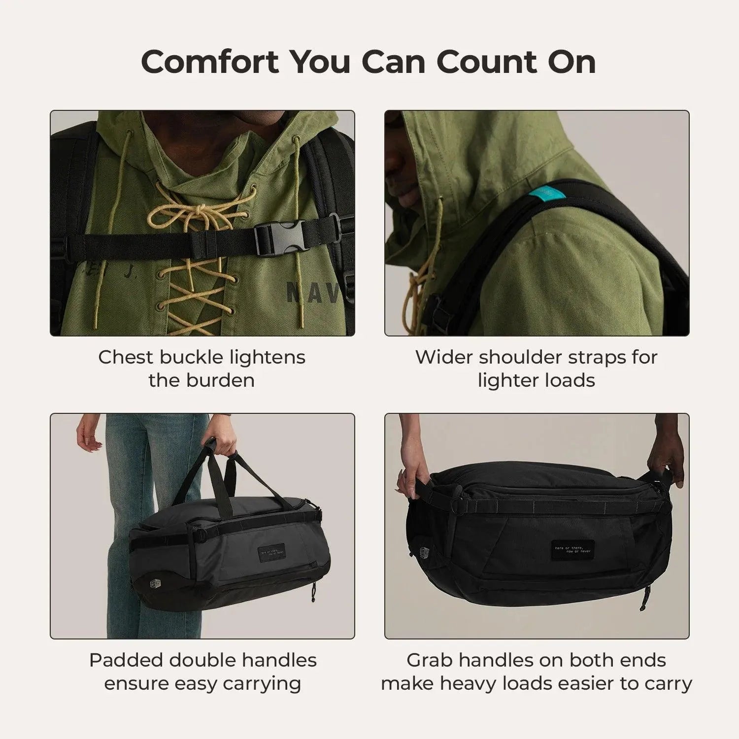 Vega 43L Carry On Travel Duffle Backpack - Stellarmarketstore