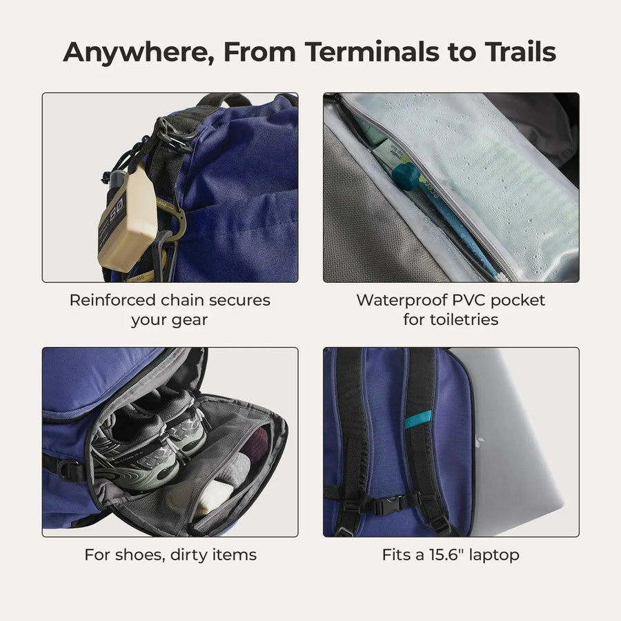 Vega 43L Carry On Travel Duffle Backpack - Stellarmarketstore