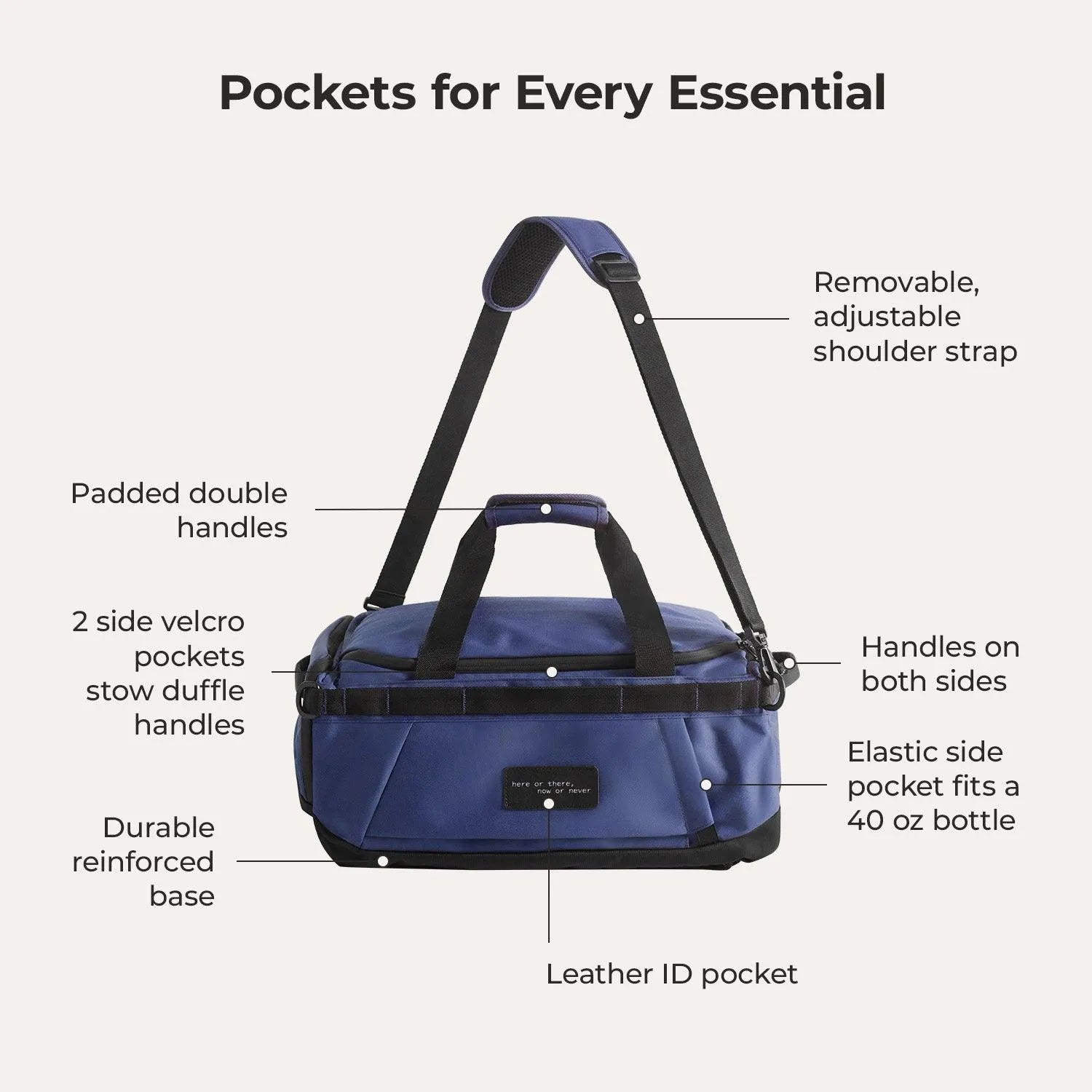 Vega 43L Carry On Travel Duffle Backpack - Stellarmarketstore