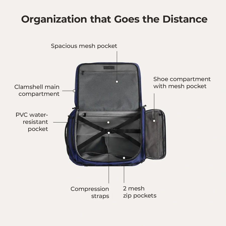 Vega 43L Carry On Travel Duffle Backpack - Stellarmarketstore