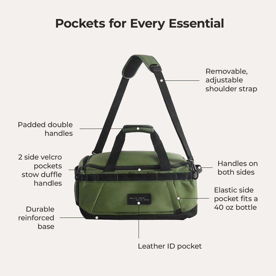 Vega 43L Carry On Travel Duffle Backpack - Stellarmarketstore