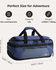 Vega 43L Carry On Travel Duffle Backpack - Stellarmarketstore