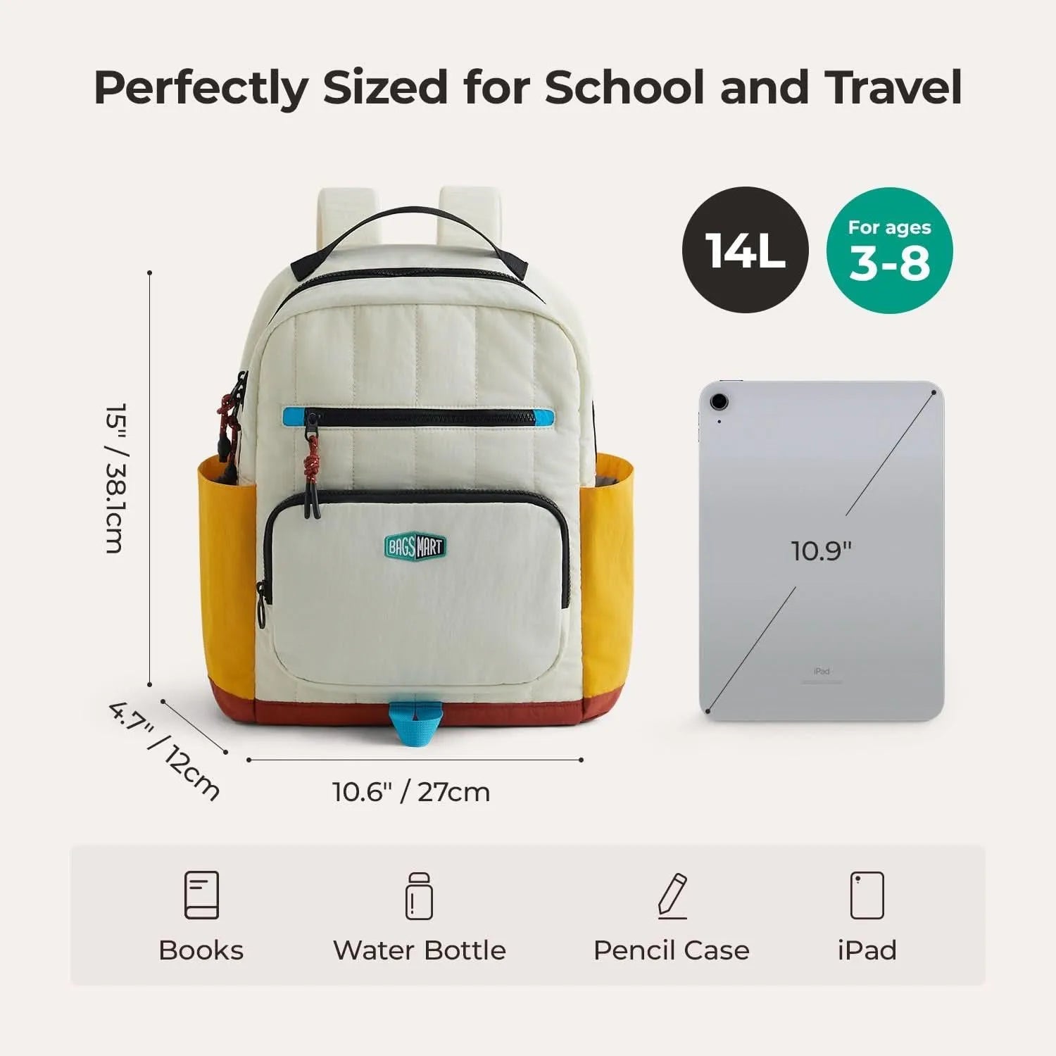 Walker 14L Featherlight Color Block Kids Backpack with Pencil Case - Stellarmarketstore