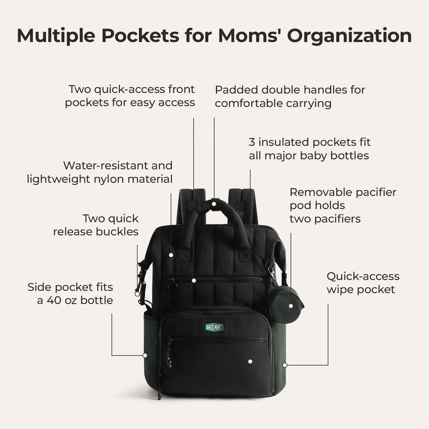 Walker 25L Featherlight Travel Diaper Backpack - Stellarmarketstore