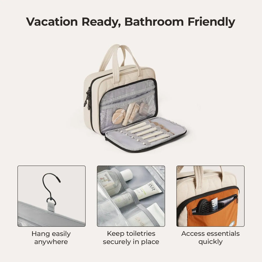 Walker Hanging Travel Toiletry Bag with Waterproof Compartment - Stellarmarketstore