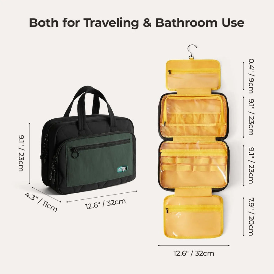 Walker Hanging Travel Toiletry Bag with Waterproof Compartment - Stellarmarketstore