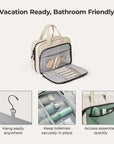 Walker Hanging Travel Toiletry Bag with Waterproof Compartment - Stellarmarketstore