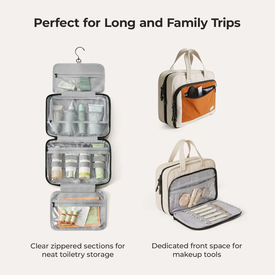 Walker Hanging Travel Toiletry Bag with Waterproof Compartment - Stellarmarketstore