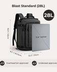 Blast-Quick Access 28L-38L Carry On Travel Backpack - Stellarmarketstore