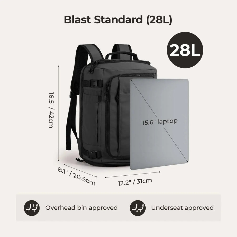 Blast-Quick Access 28L-38L Carry On Travel Backpack - Stellarmarketstore