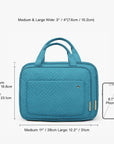 Bonchemin Teal The Space Saver Toiletry Bag - Stellarmarketstore
