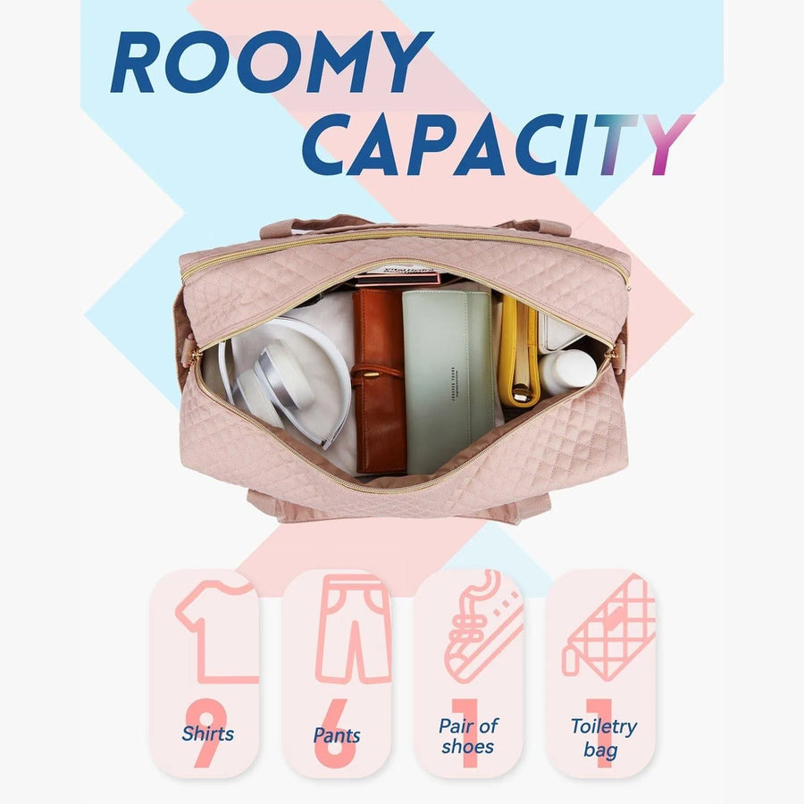 Weekender Overnight Bag Large Carry-on Bag With Shoe Bag - Stellarmarketstore