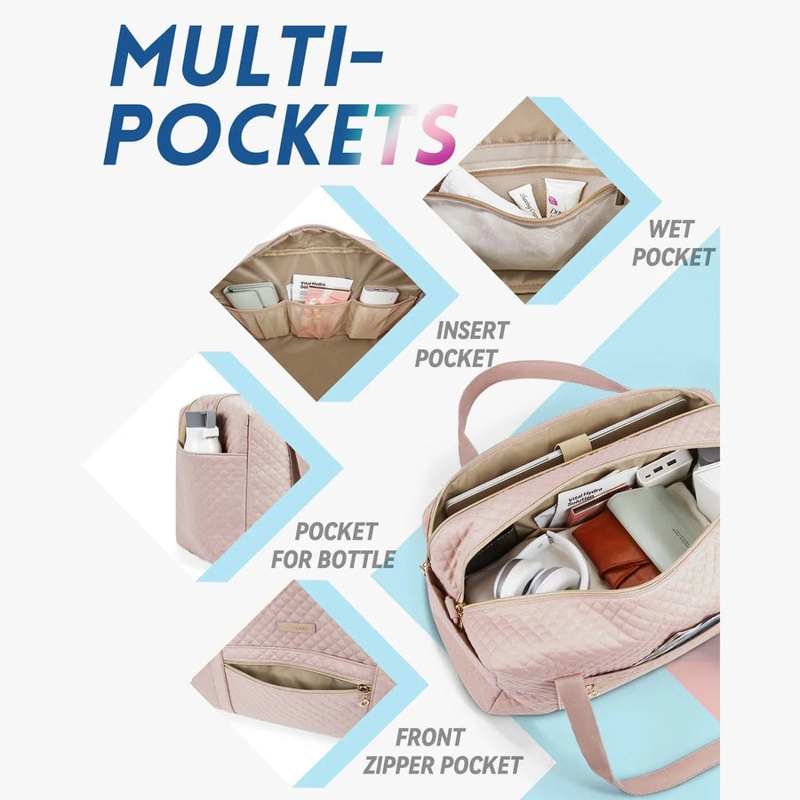 Weekender Overnight Bag Large Carry-on Bag With Shoe Bag - Stellarmarketstore