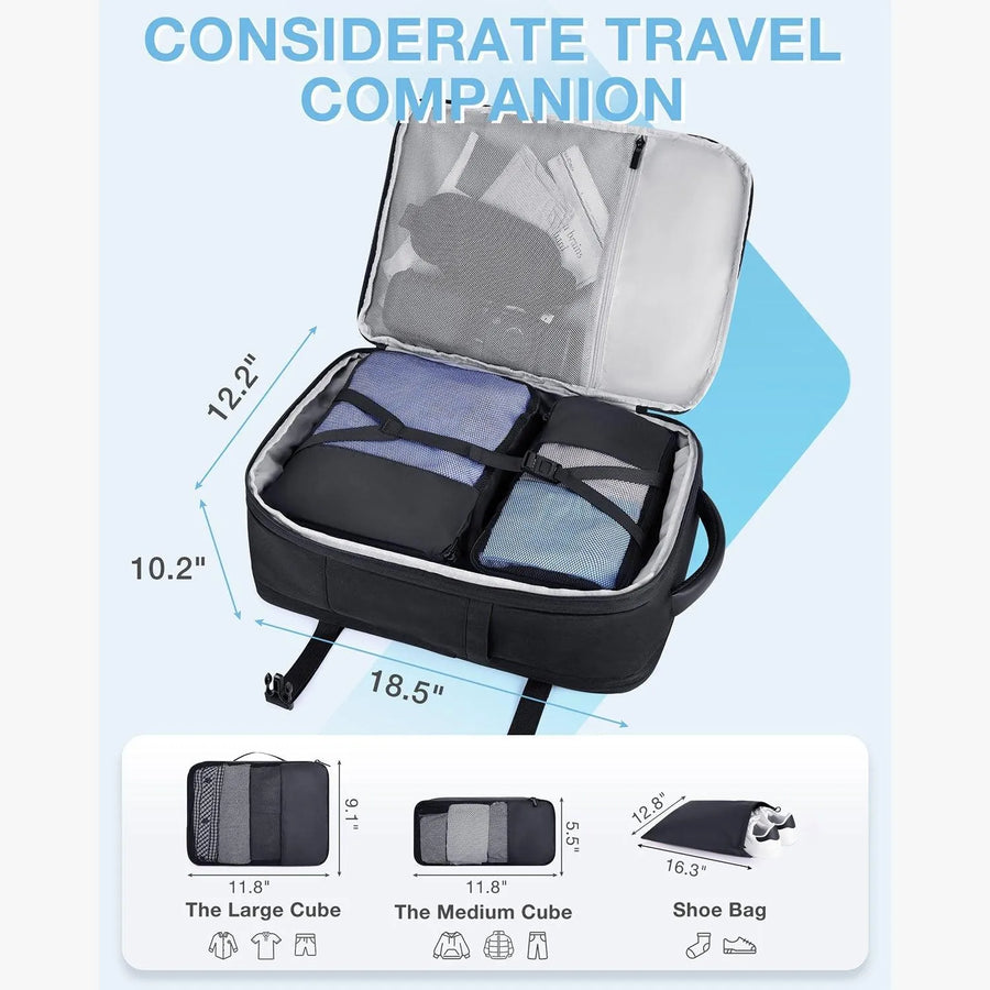 Falco 40L Expandable Airline Approved Carry On Travel Backpack - Stellarmarketstore