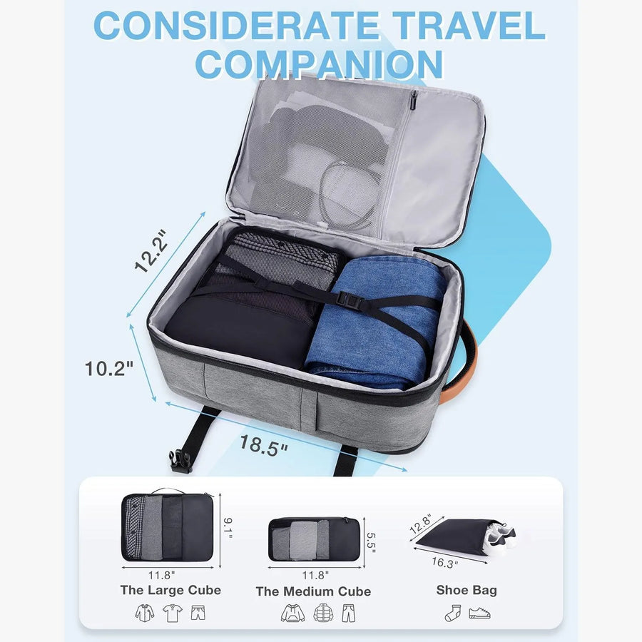 Falco 40L Expandable Airline Approved Carry On Travel Backpack - Stellarmarketstore